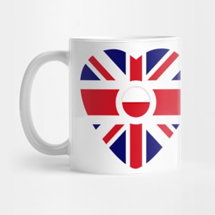 British Polish Multinational Patriot Flag Series (Heart) Mug